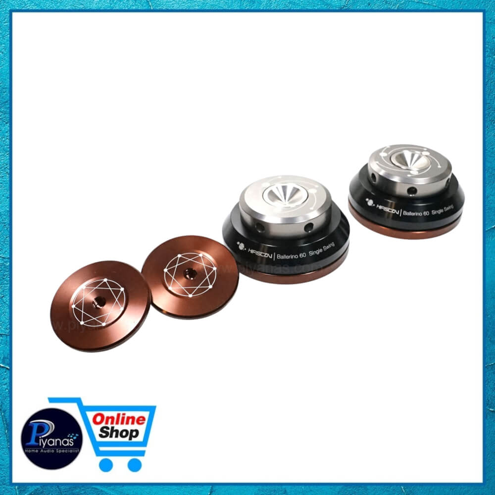 ฐานรองเครื่อง HIFISTAY : BALLERINO 60 SINGLE SWING (60 MM) SET OF 4 (BLACK/SILVER)